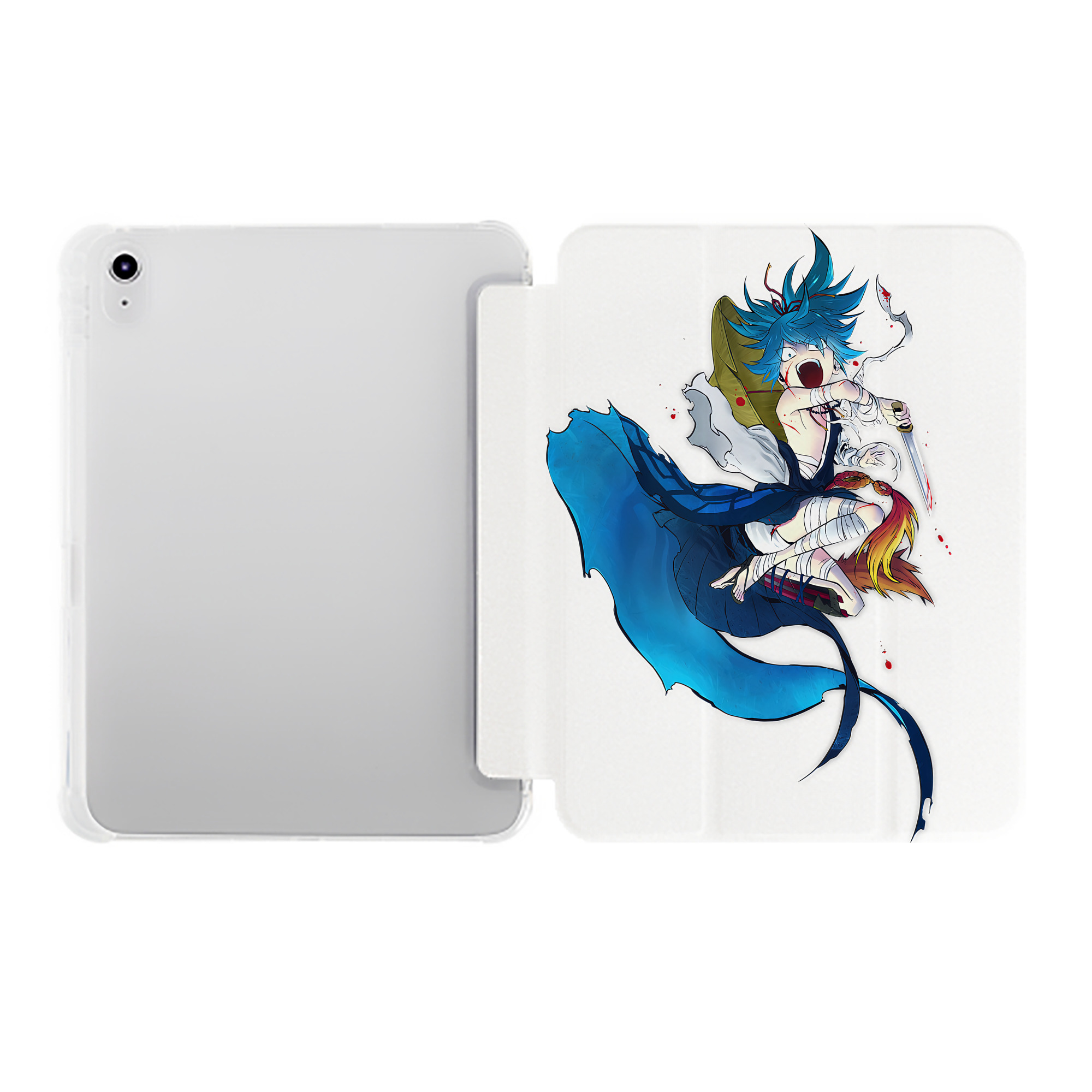 （画像用） 刀剣乱舞 Touken Ranbu IPad ケース ペン収納付き 三つ折りスタンド PUレザー×シリコン 対応機種9.5/10.5/10.9インチ